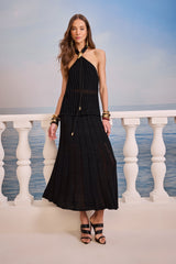 SK Black Crochet Blouse