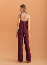 SK Burgundy Pants and Blouse Set