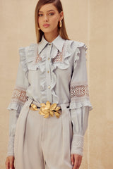 SK Grey Lace Shirt
