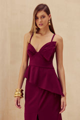 SK Burgandy Skirt and Blouse Set