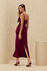 SK Burgandy Skirt and Blouse Set