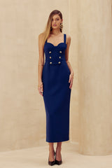 Sk Midi Blue Dress