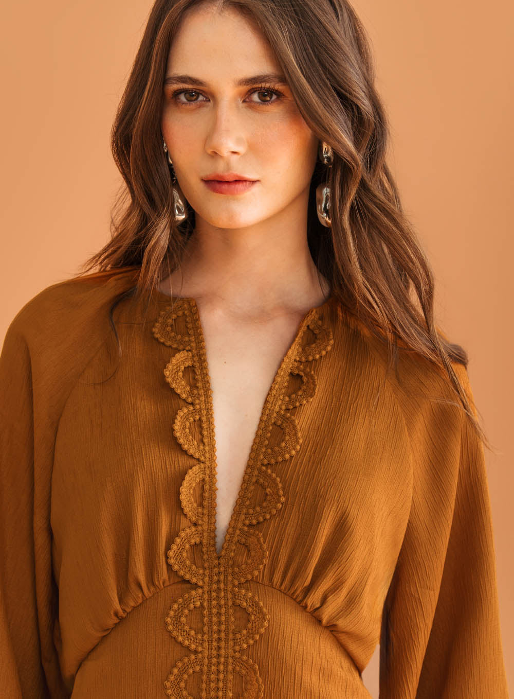 SK Short Golden Brown Dress