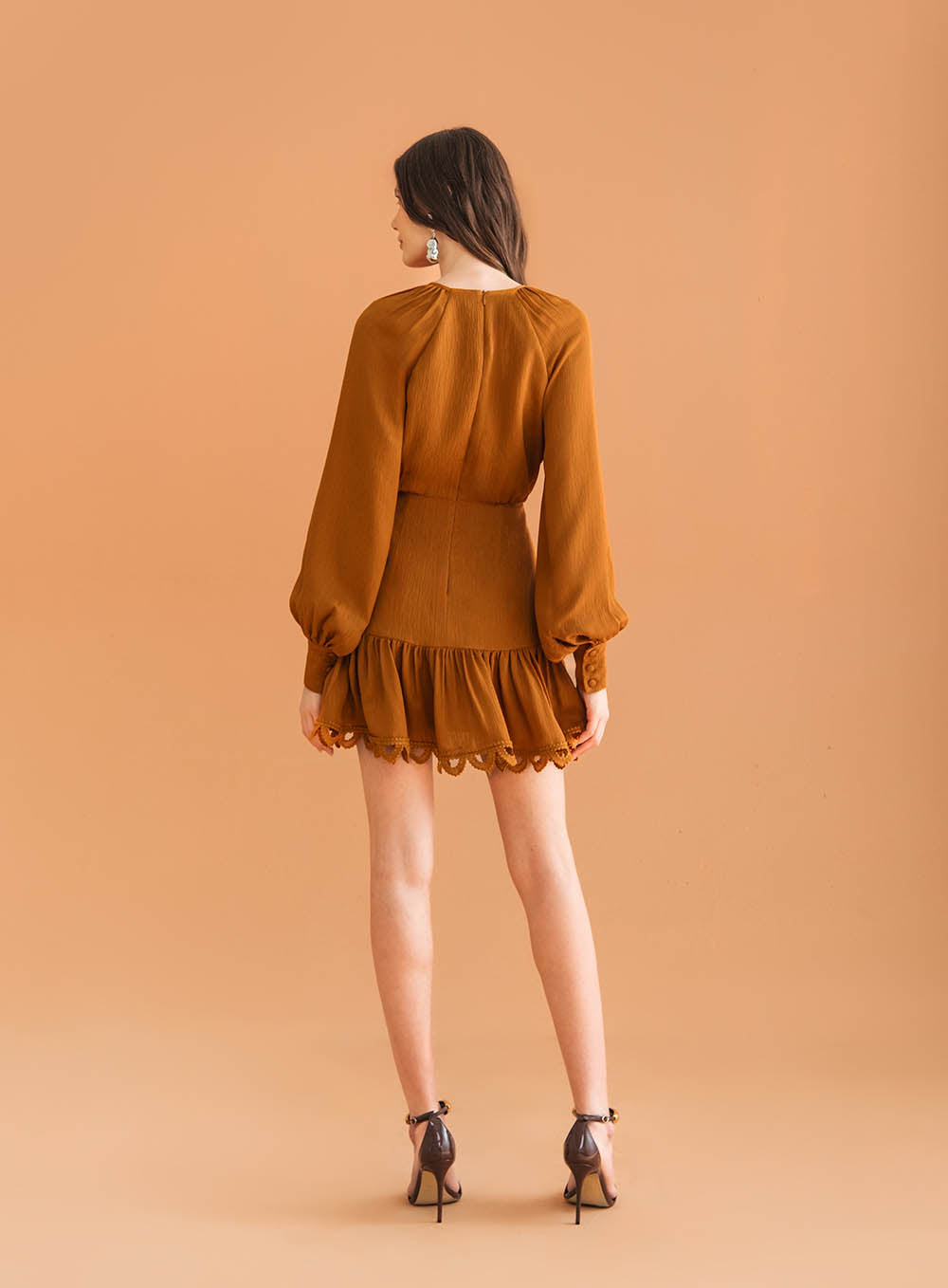 SK Short Golden Brown Dress