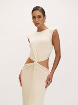 OS Valentina Beige Dress