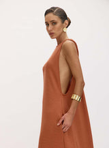 OS Brown Beatrice Dress