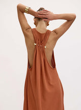 OS Brown Beatrice Dress