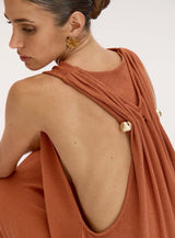 OS Brown Beatrice Dress