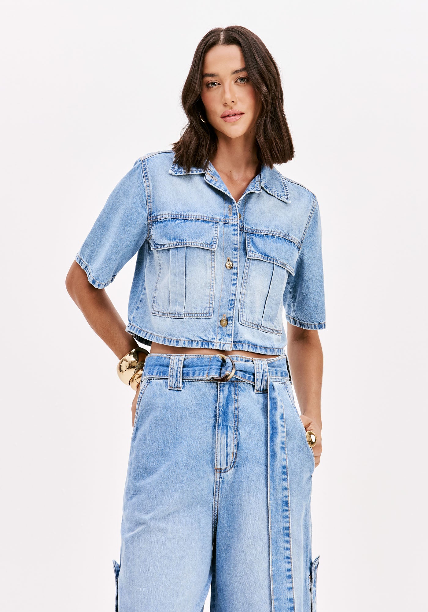 LP Short-Sleeve Denim Shirt