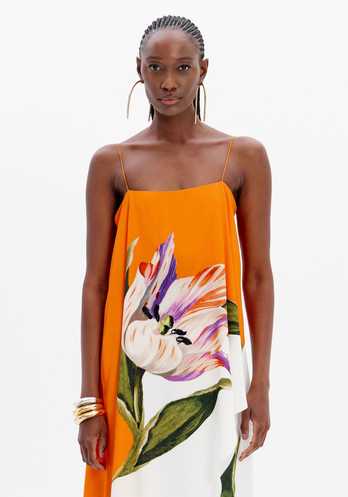 LP Orange Floral Blouse