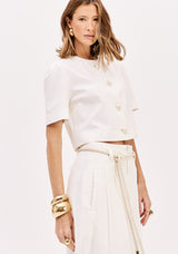 LP White Blouse With Pearls