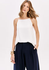 LP White Short Strap Blouse