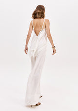 LP White Wide Leg Linen Pants