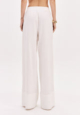 LP White Wide Leg Linen Pants