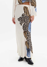 LP Champagne Satin Midi Skirt