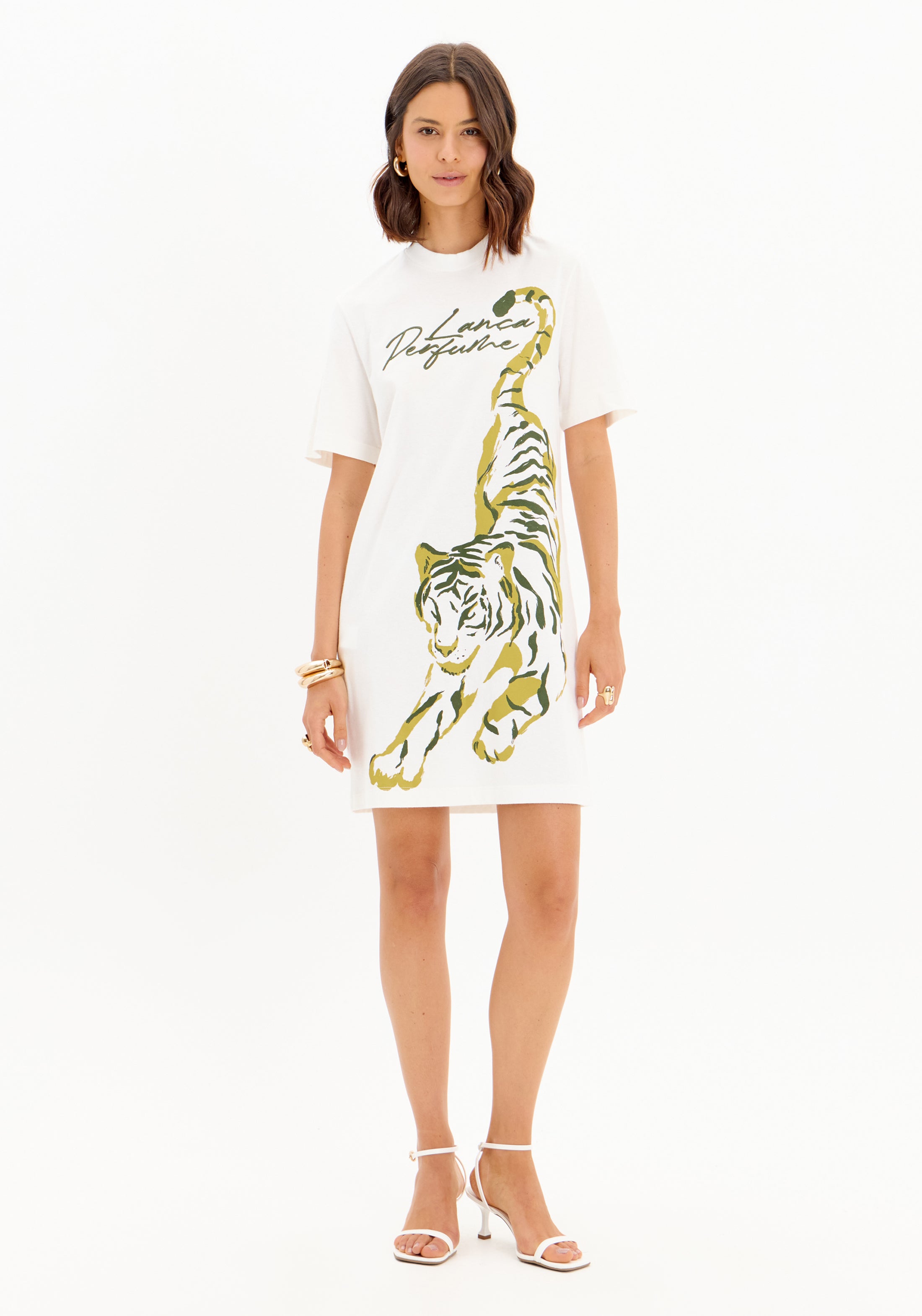 LP White Short Short Sleeve Dress