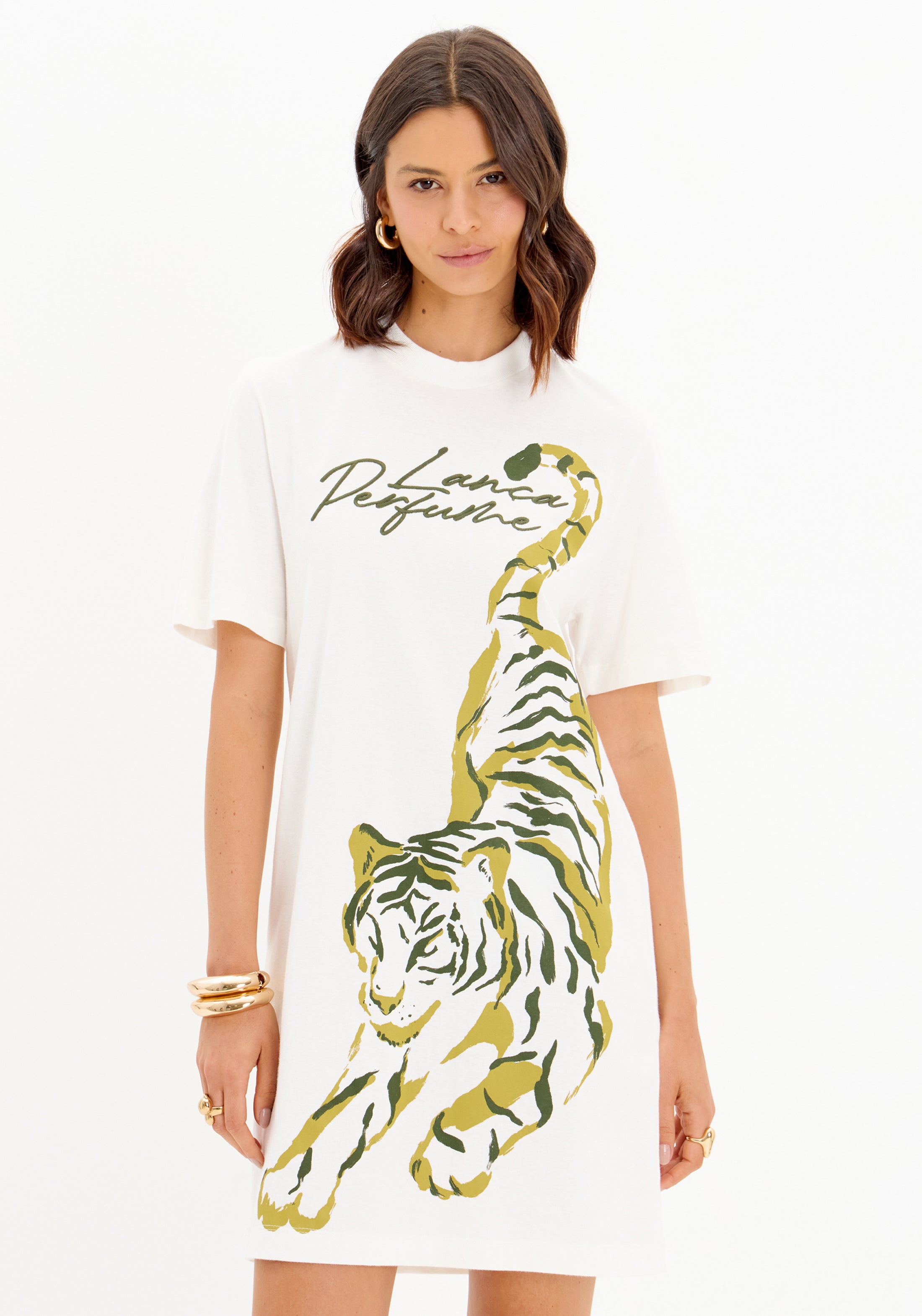 LP White Short Short Sleeve Dress