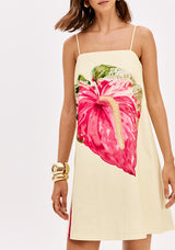 LP Yellow Short Printed Dress