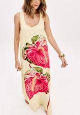 LP Yellow Long Printed Dress
