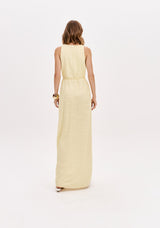 LP Yellow Long Printed Dress