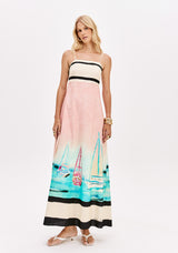 LP Midi Boat Print Dress