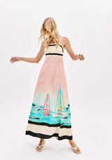 LP Midi Boat Print Dress