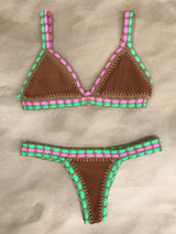GB Green Drink/Bronze Crochet Bikini