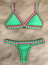 GB Green Drink/Bronze Crochet Bikini