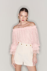 FC Blush Off-Shoulder Blouse