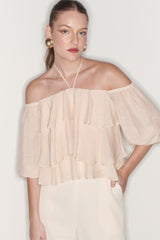 FC Sand Ruffle Blouse
