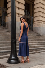 AL Duo Color Midi Dress
