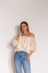 FC Sand Ruffle Blouse