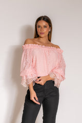 FC Blush Off-Shoulder Blouse