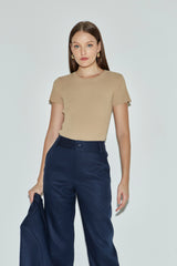 MN Linen Pants Laura in Navy Blue