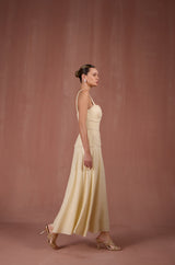 Vestido Midi Amarelo Claro SK