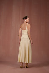 Vestido Midi Amarelo Claro SK
