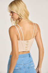 SK Beige Cropped Blouse