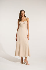SK Beige Midi Dress