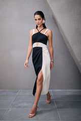 TD B&W Midi Dress