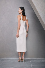TD Off- White Midi Dress