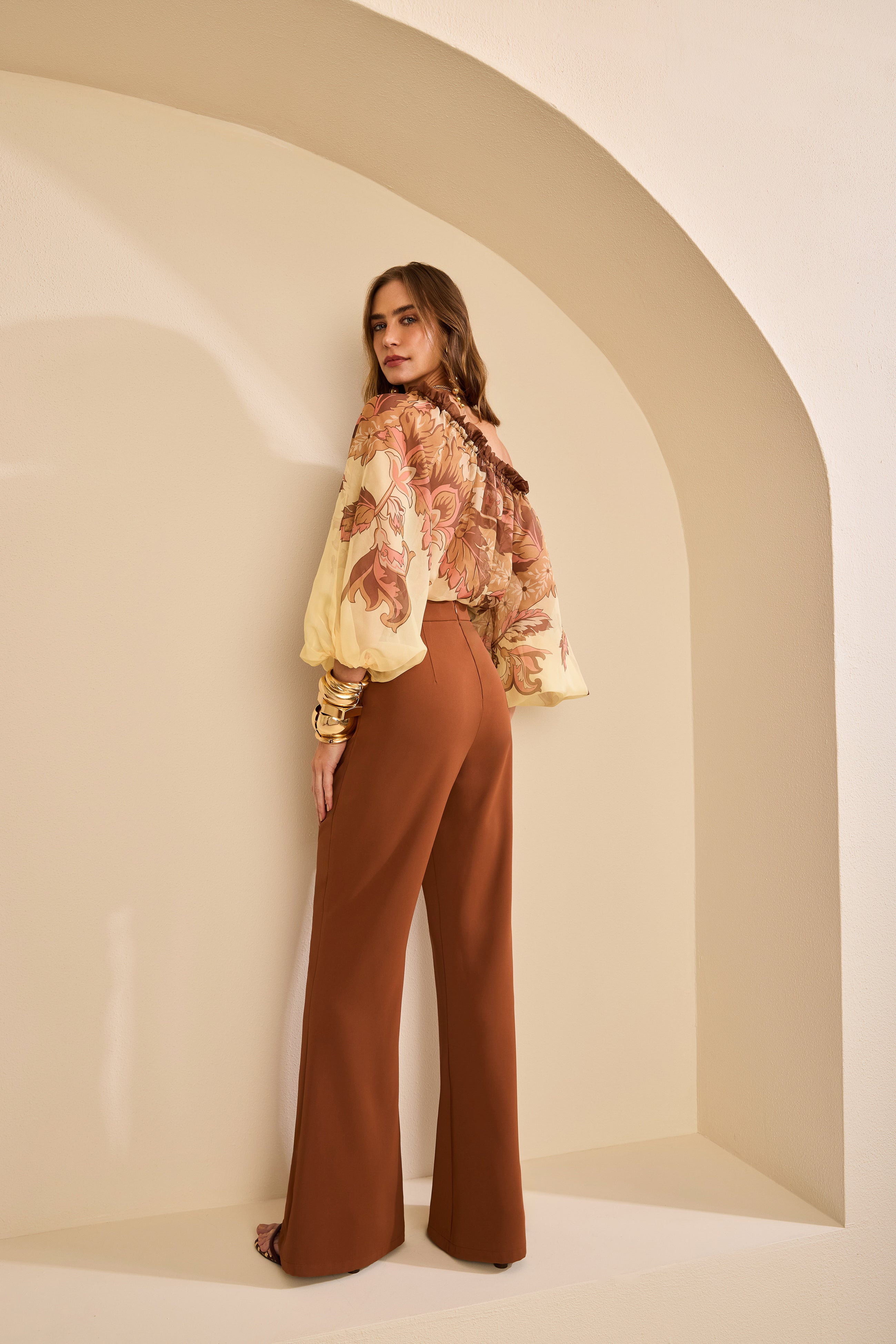SK Floral Yellow Blouse