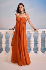 SK Rusted Orange Long Dress