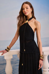 SK Black Crochet Blouse