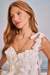 SK White Blouse & Shorts Set