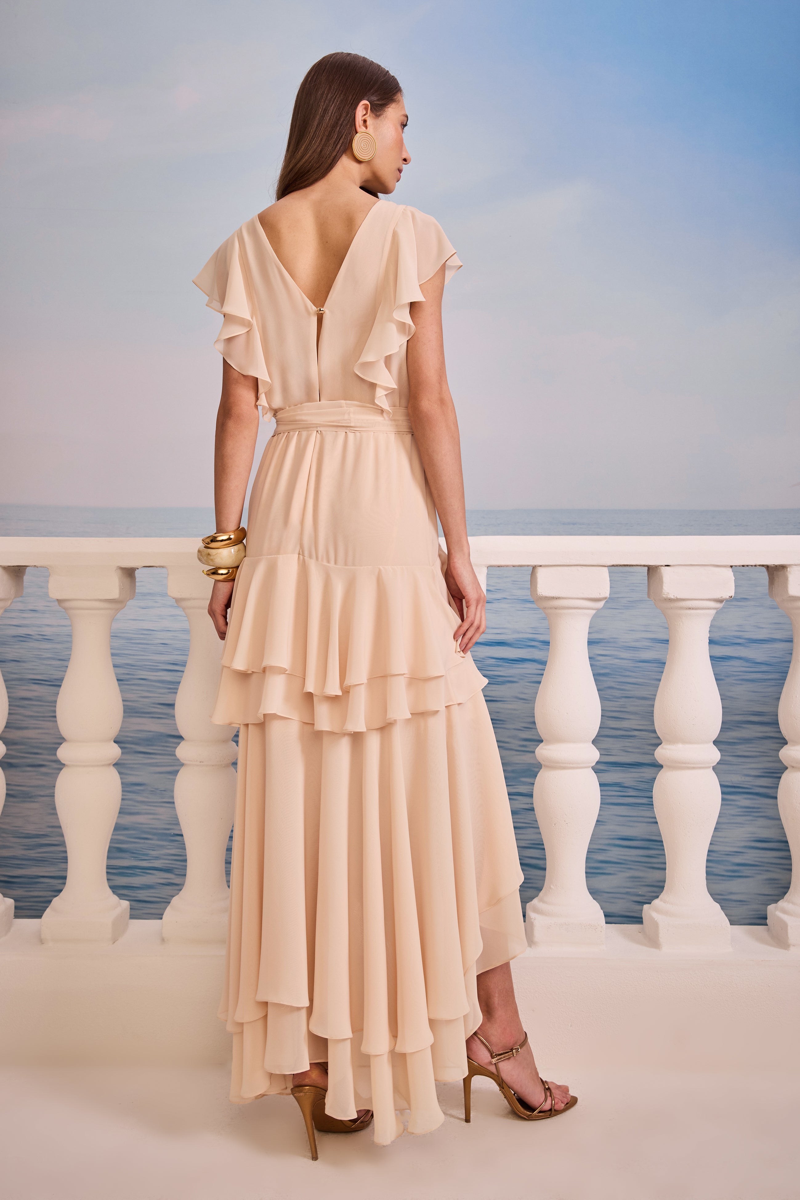 SK  Light Blue Mullet Dress