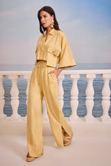 SK White Blouse and Pants Set