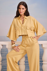 SK White Blouse and Pants Set