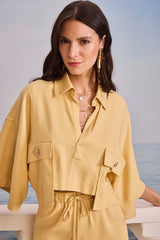 SK White Blouse and Pants Set