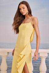 SK Midi Yellow Dress