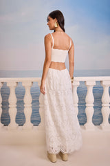 SK White Midi Lace Dress II